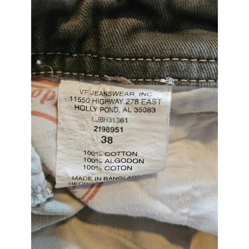 Vintage Lee Dungarees Cargo Shorts Mens 38 Khaki Heavy Cotton Twill Multi Pocket